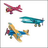 WA12160 Vintage Airplane Wallies WallPaper Cutouts