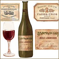 WA12188 Wine Tasting Wallies WallPaper Cutouts