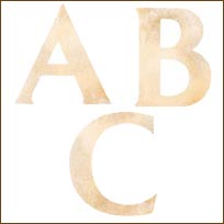 WA12189 Parchment Alphabet Letters Wallies WallPaper Cutouts