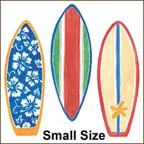 WA12193 Surfboards Wallies WallPaper Cutouts