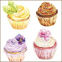 WA12233 Baby Cakes Wallies WallPaper Cutouts