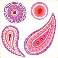 WA12237 Sweet Paisley Wallies WallPaper Cutouts