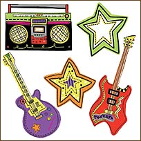 WA12239 Rock & Roll Wallies WallPaper Cutouts