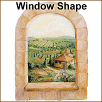 WA13415 Tuscan Window Accent Wallies WallPaper Mural
