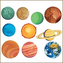 WA13420 Space Planets Wallies WallPaper Mural