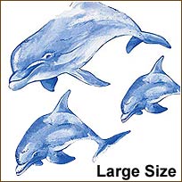 WA13455 Dolphins Wallies WallPaper Mural 2