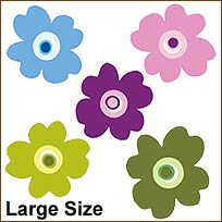 WA13479 Pop Flowers Wallies WallPaper Mural