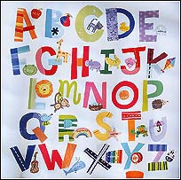 WA13527 Wallies Wall Play Peel & Stick Vinyl Wall Mural -- Alphabet Fun