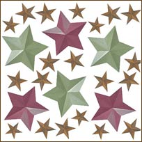 WA13639 Wallies Peel & Stick Vinyl Decals -- Barn Stars