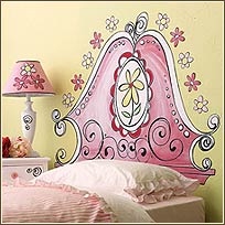 WA14203 Girly Headboard Wallies WallPaper BIG Mural