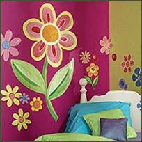 WA14301 Big Flowers Wallies WallPaper BIG Mural