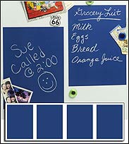 WA16002 Wallies Peel & Stick Vinyl Chalkboard Panels in Blueprint Blue
