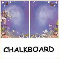 WA16007 Wallies Peel & Stick Vinyl Chalkboard Panels -- Flower Fairies