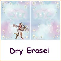 WA16009 Wallies Peel & Stick Vinyl Dry Erase Panels -- Flower Fairies